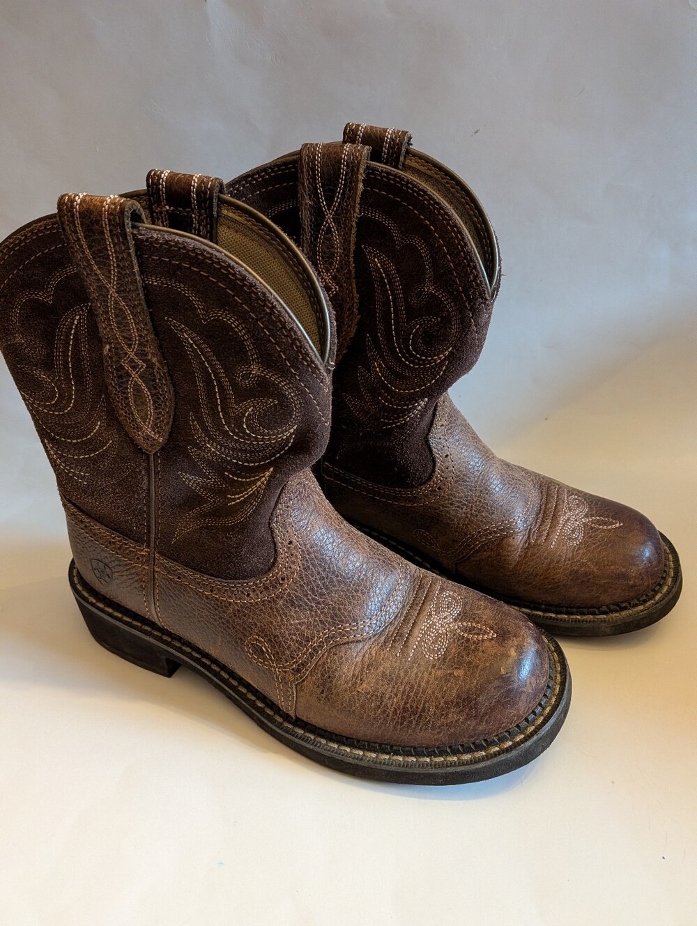 Ariat Women's Fatbaby Brown Heritage Dapper Cowboy Boots Size 7B 10029492